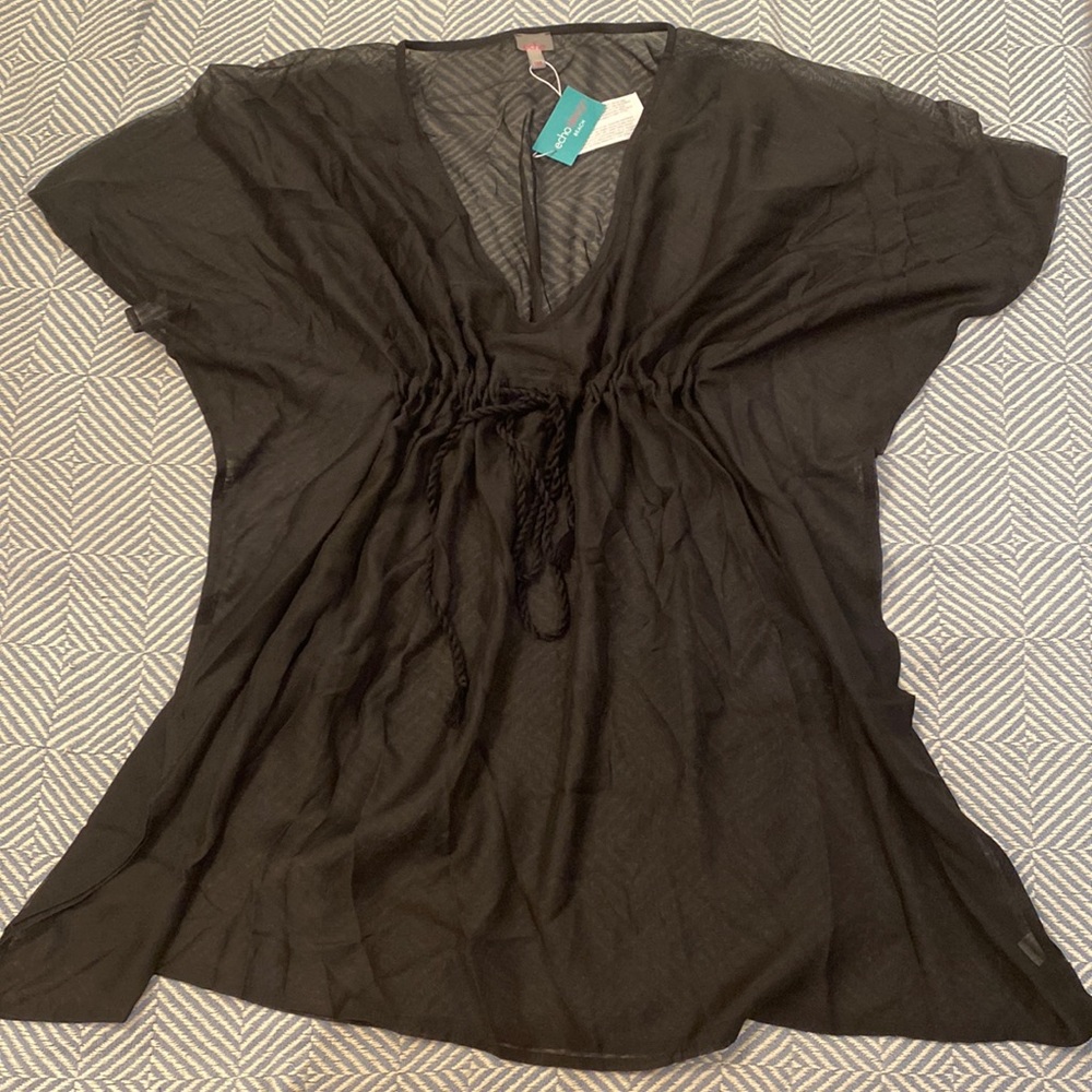 NWT ECHO Paradise Found Solid Butterfly Cover-Up